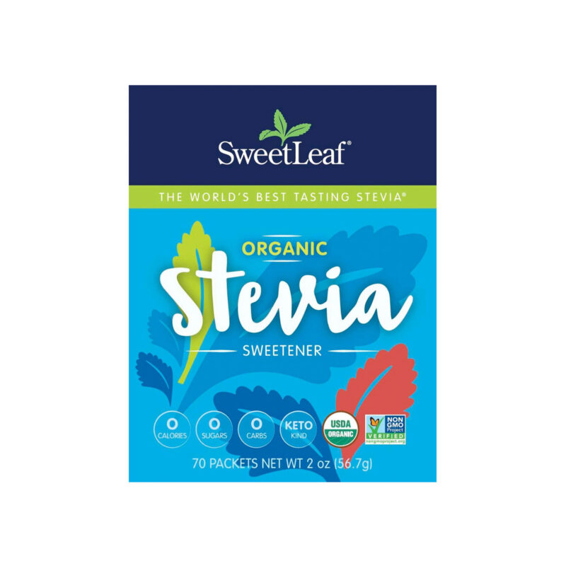 SweetLeaf Sweetener Organic Stevia Sweetener, 70 Packets