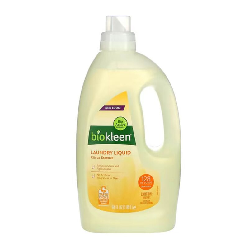 Biokleen Laundry Liquid, HE, Citrus Essence, 64 fl oz (2 qt) 1.89 lt - Image 4