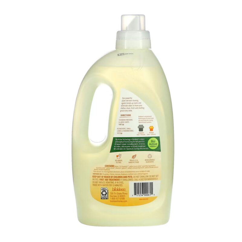 Biokleen Laundry Liquid, HE, Citrus Essence, 64 fl oz (2 qt) 1.89 lt - Image 2