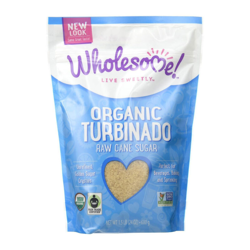 Wholesome Sweeteners, Organic Raw Cane Turbinado Sugar, 1.5 lbs (680 g)