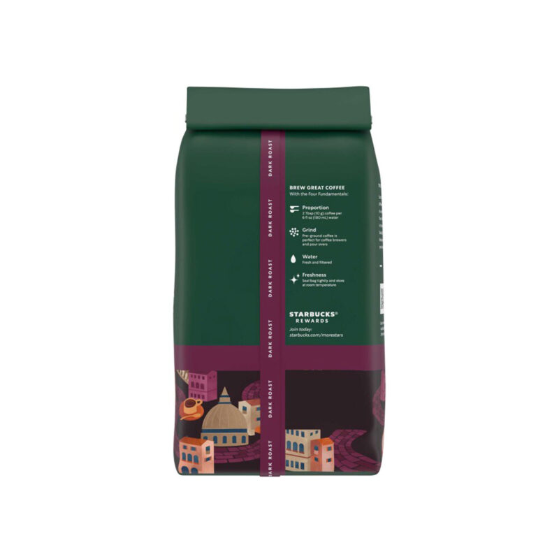 Starbucks Dark Roast Ground Coffee, Italian Roast, 100% Arabica, 12 Oz - Image 2