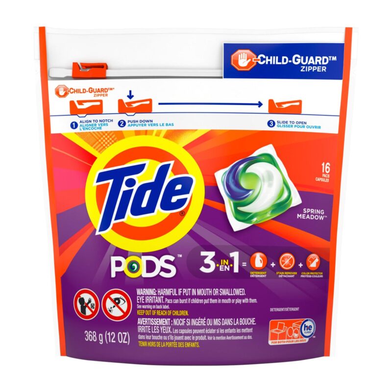 Tide Detergent, Spring Meadow, 16 pacs [368 g (12 oz)] - Image 4