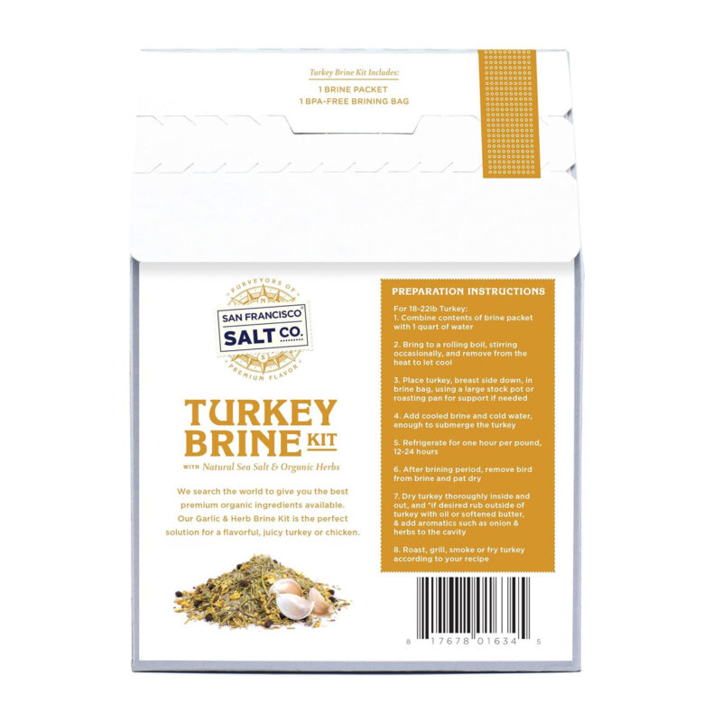 Organic Turkey Brine Kit, 16 oz. Garlic & Herb with Brine Bag by San Francisco Salt Company - Image 2