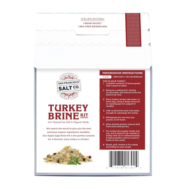 Organic Turkey Brine Kit,16 oz. Apple Sage with Brine Bag by San Francisco Salt Company - Image 2