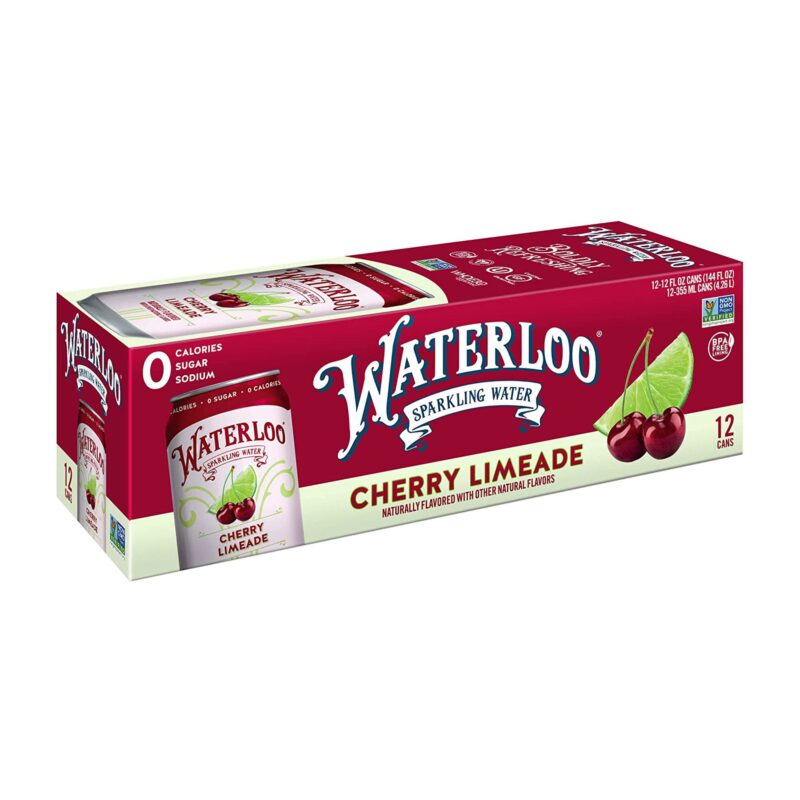 Waterloo Sparkling Water, Cherry Limeade Naturally Flavored, 12 Fl Oz Cans, Pack of 12 - Image 3