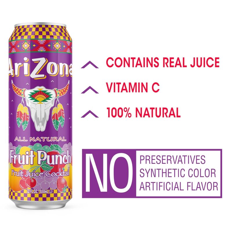 Arizona Fruit Punch Fruit Juice Cocktail, 23 Fl Oz - Image 2