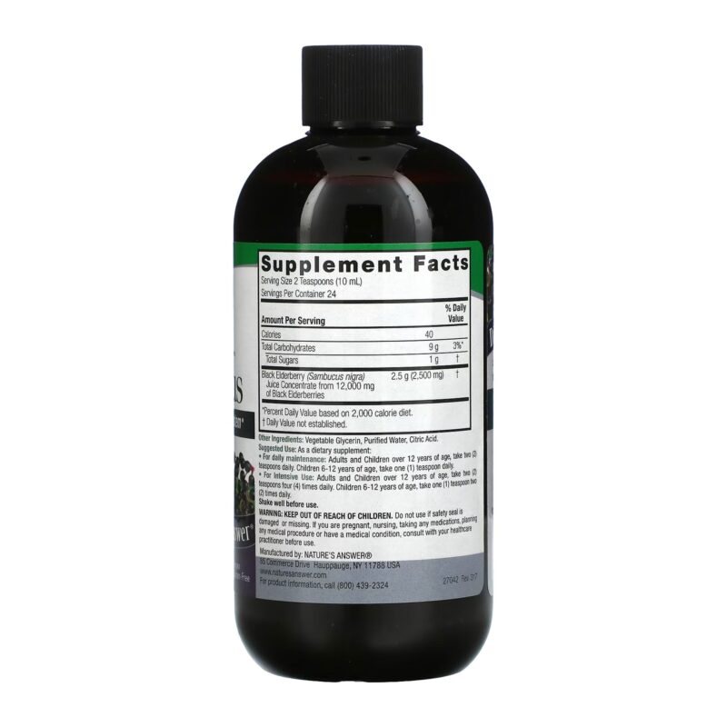 Nature's Answer Sambucus (Black Elder Berry) (8 Oz) - Image 2