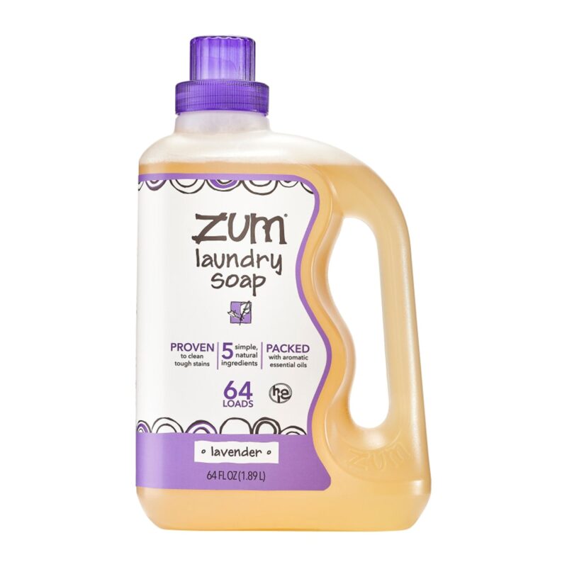 Zum Clean Laundry Soap, Aromatherapy, HE, Lavender, 64 fl oz (1.89 l) - Image 3