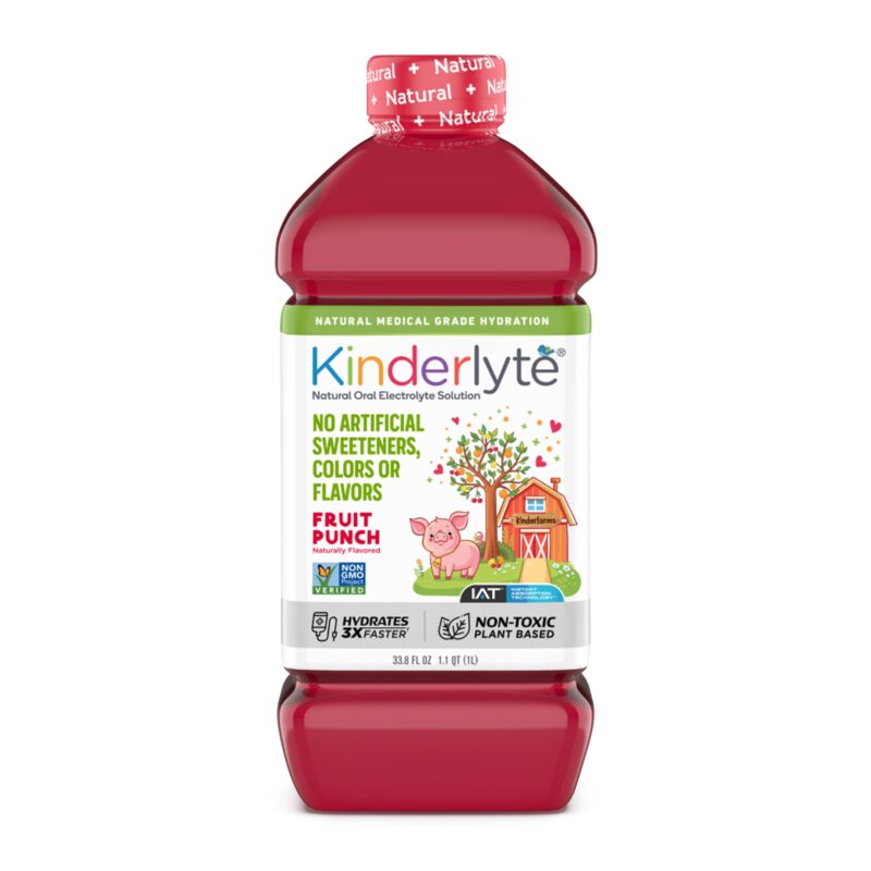 Kinderlyte Natural Oral Electrolyte Fruit Punch Solution - 33.8 Fl Oz - Image 4