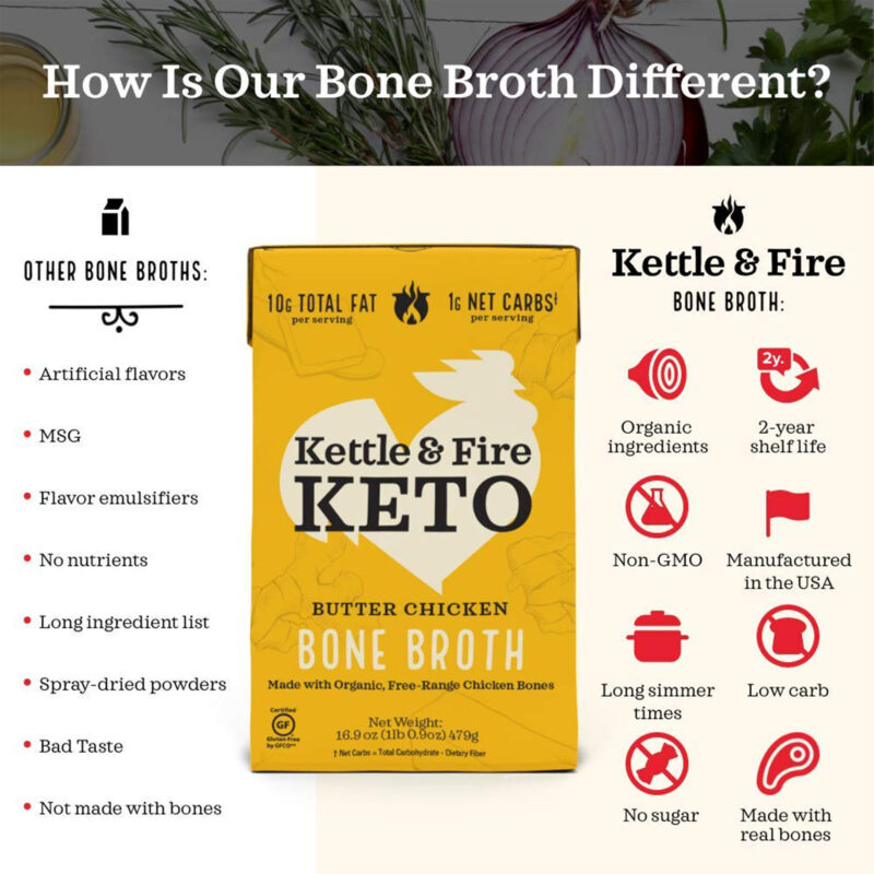 Kettle & Fire Butter Chicken Bone Broth, 16.9 Oz - Image 3