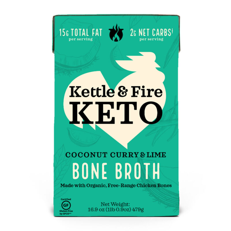 Kettle and Fire Keto Coconut Curry and Lime Bone Broth, 16.9 Oz - Image 2