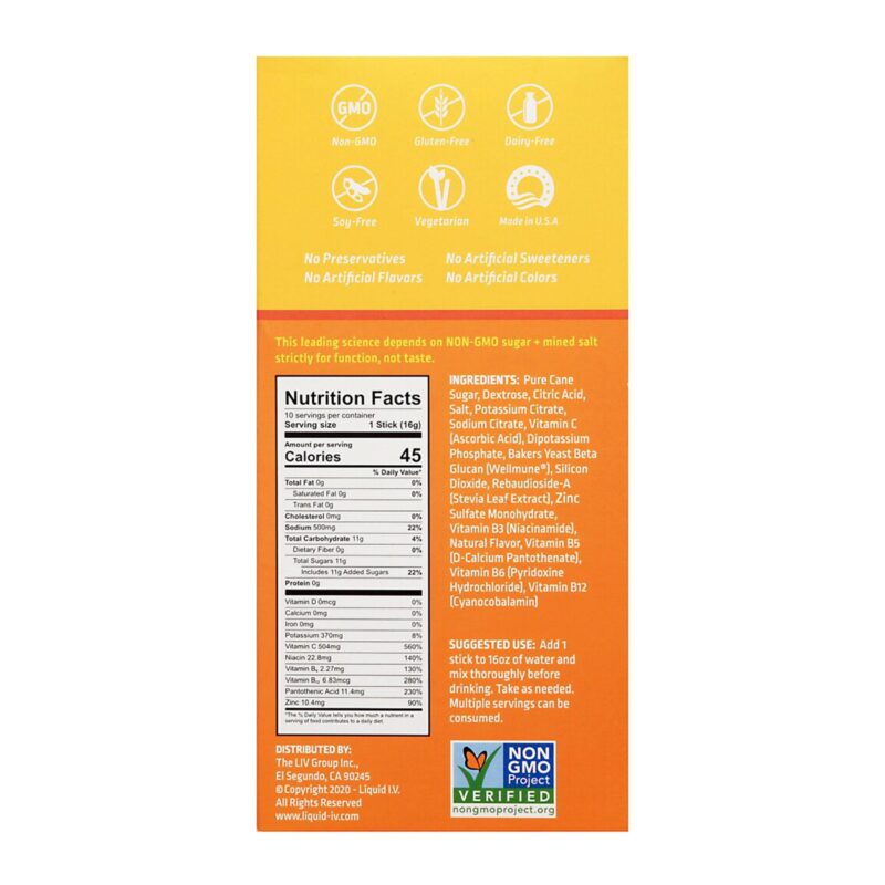 IV Immune Support Drink Mix Tangerine - Image 2