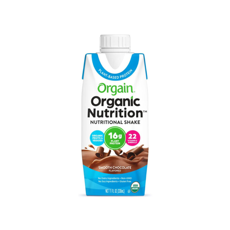 Orgain Organic Smooth Chocolate Vegan Nutritional Shake, 11 Fl Oz