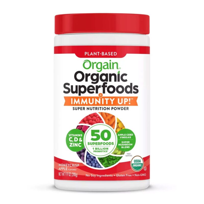 Orgain Organic Superfoods + Immunity UP! Nutrition Food - Honeycrisp Apple - 9.9 Oz - Image 4