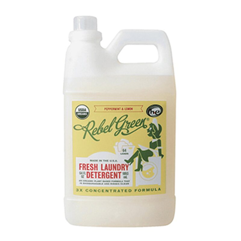 Rebel Green Laundry Detergent, Fresh, Peppermint & Lemon, 64 fl oz (1893 ml) - Image 3