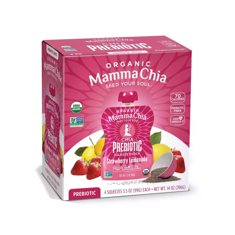 Mamma Chia Strawberry Lemonade Squeeze Vitality Snack, 4 Ct - Image 5