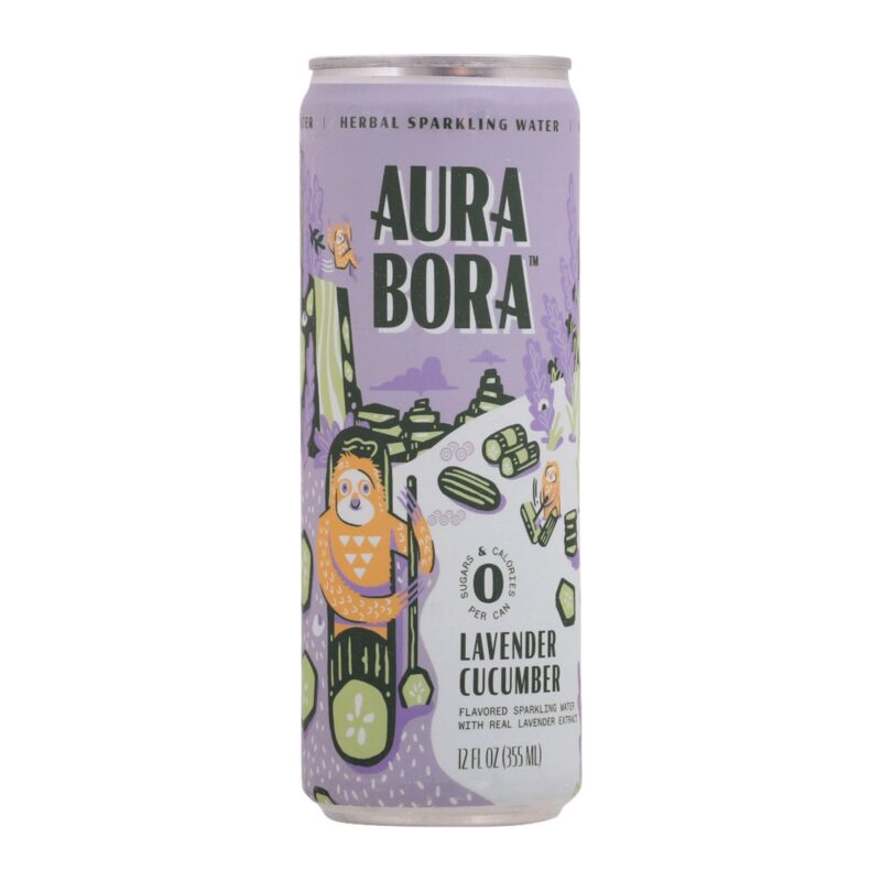 Aura Bora Lavender Cucumber Herbal Sparkling Water, 12 Fl Oz - Image 5