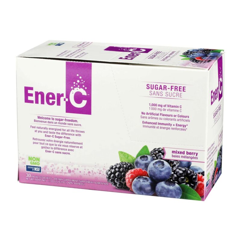 Ener-C, Vitamin C, Multivitamin Drink Mix, Sugar Free, Mixed Berry, 1,000 mg, 30 Packets, 0.2 oz (5.46 g) Each - Image 2