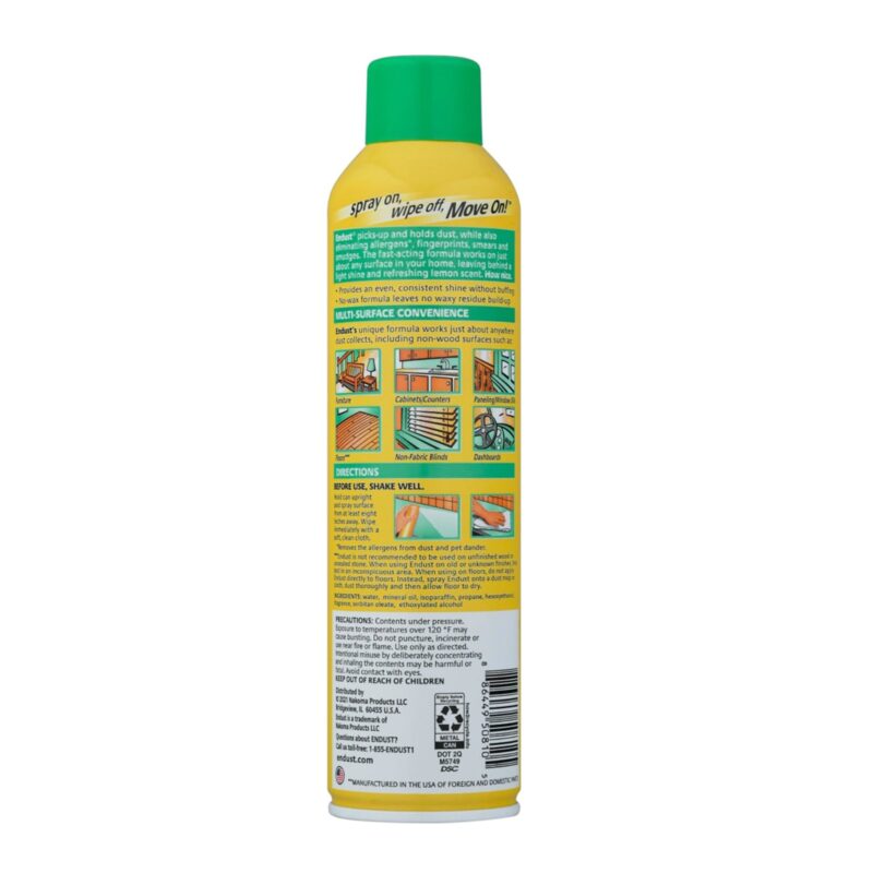 Endust Dusting Spray, Multi-Surface, Lemon Zest, 12.5 oz (354 g) - Image 3