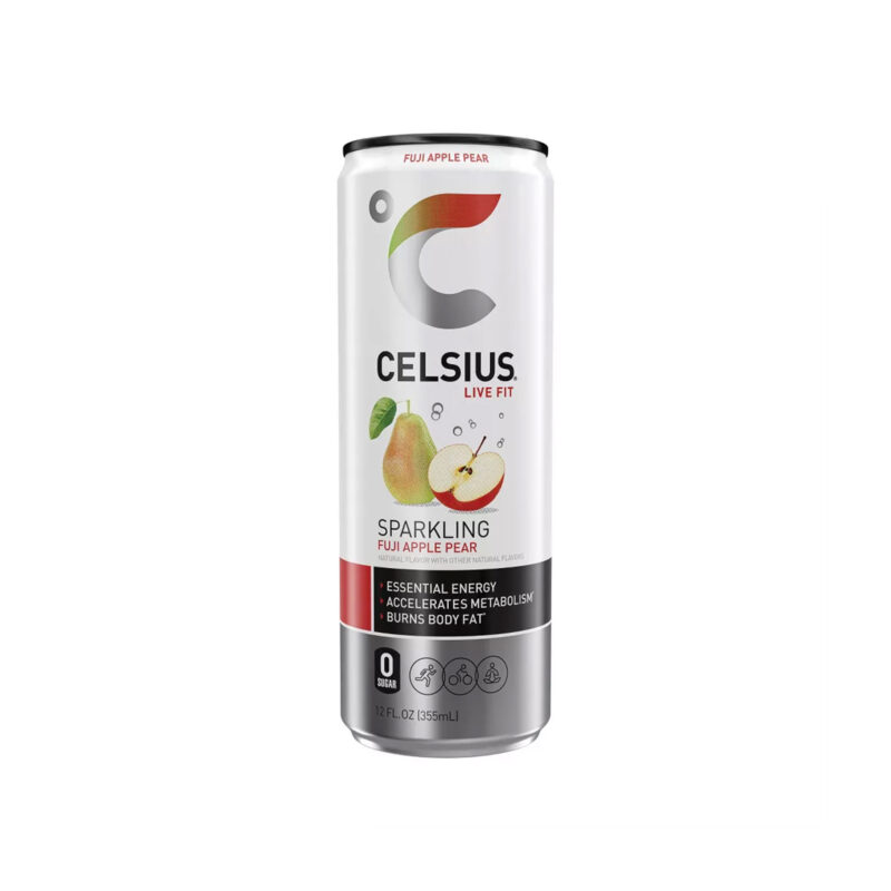 Celsius Sparkling Fuji Apple Pear Energy Drink, 12 Fl Oz - Image 4