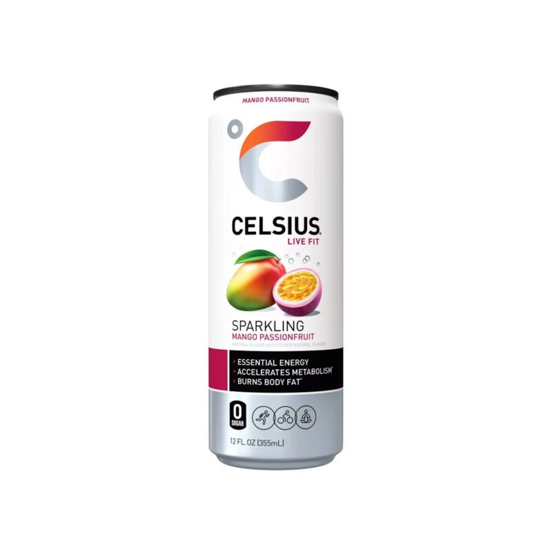 Celsius Sparkling Mango Passionfruit Energy Drink, 12 Fl Oz - Image 6