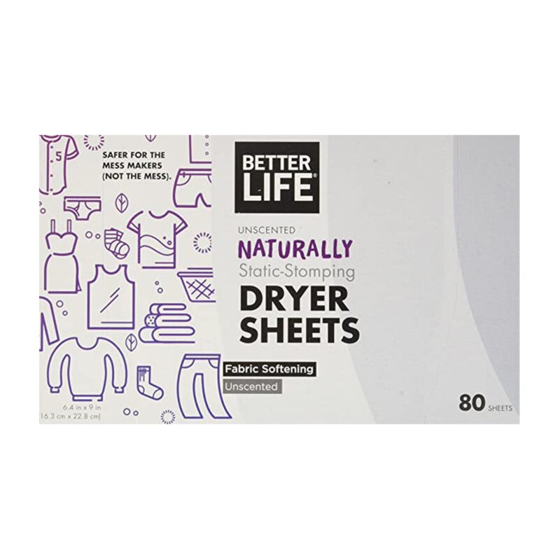 Better Life Naturally Dryer Sheets, Unscented - 80 Ct - Image 4