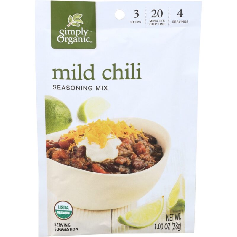 Simply Organic Mild Chili Seasoning Mix, 1 Oz - Image 4