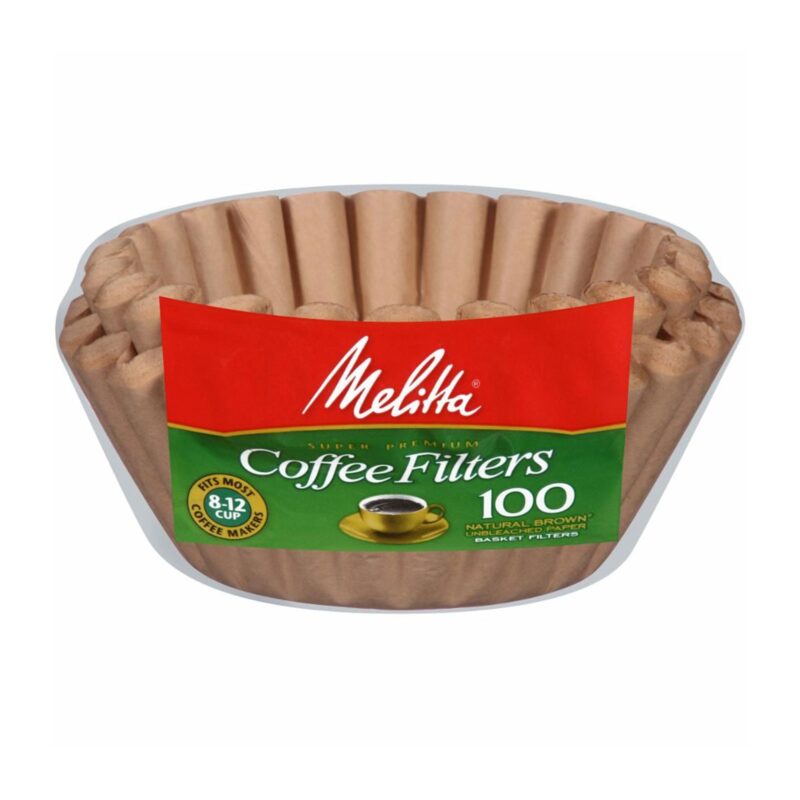 Melitta Coffee Filters, Basket, Natural Brown Unbleached Paper, 100 filters - Image 3