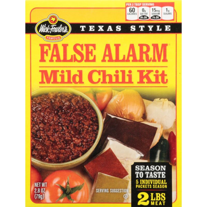 Wick Fowler's False Alarm Mild Chili Kit