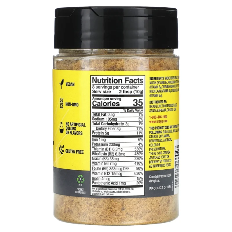 Bragg, Nutritional Yeast, Smoky BBQ, 3 oz (85 g) - Image 4