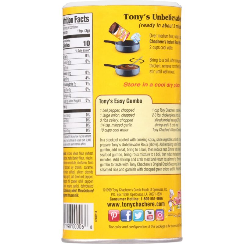 Tony Chachere's Instant Creole Roux Mix, 10 Oz - Image 6