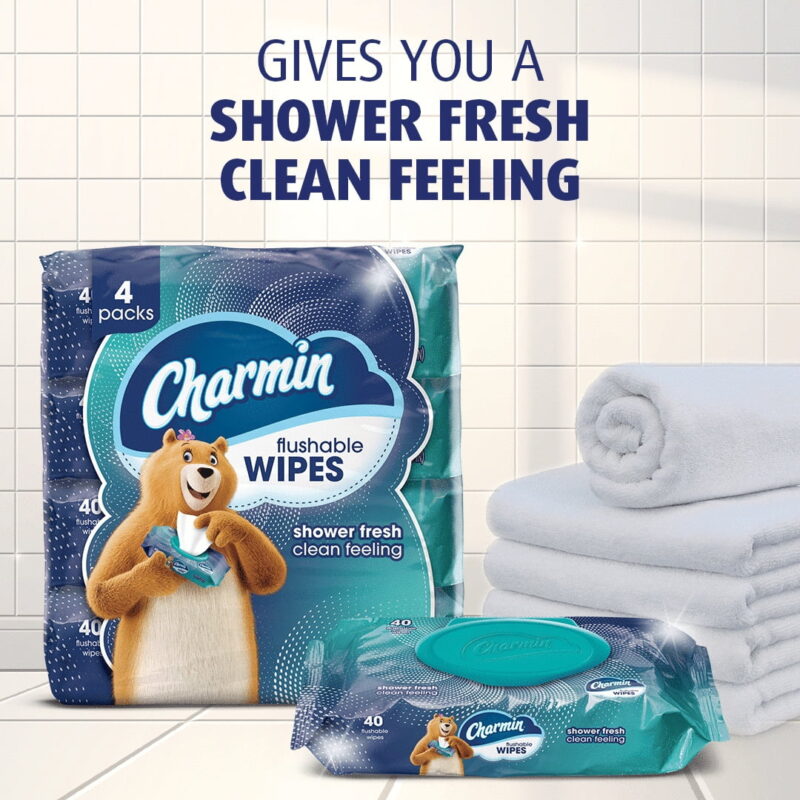 Charmin Flushable Wipes, 80 Wipes - Image 3